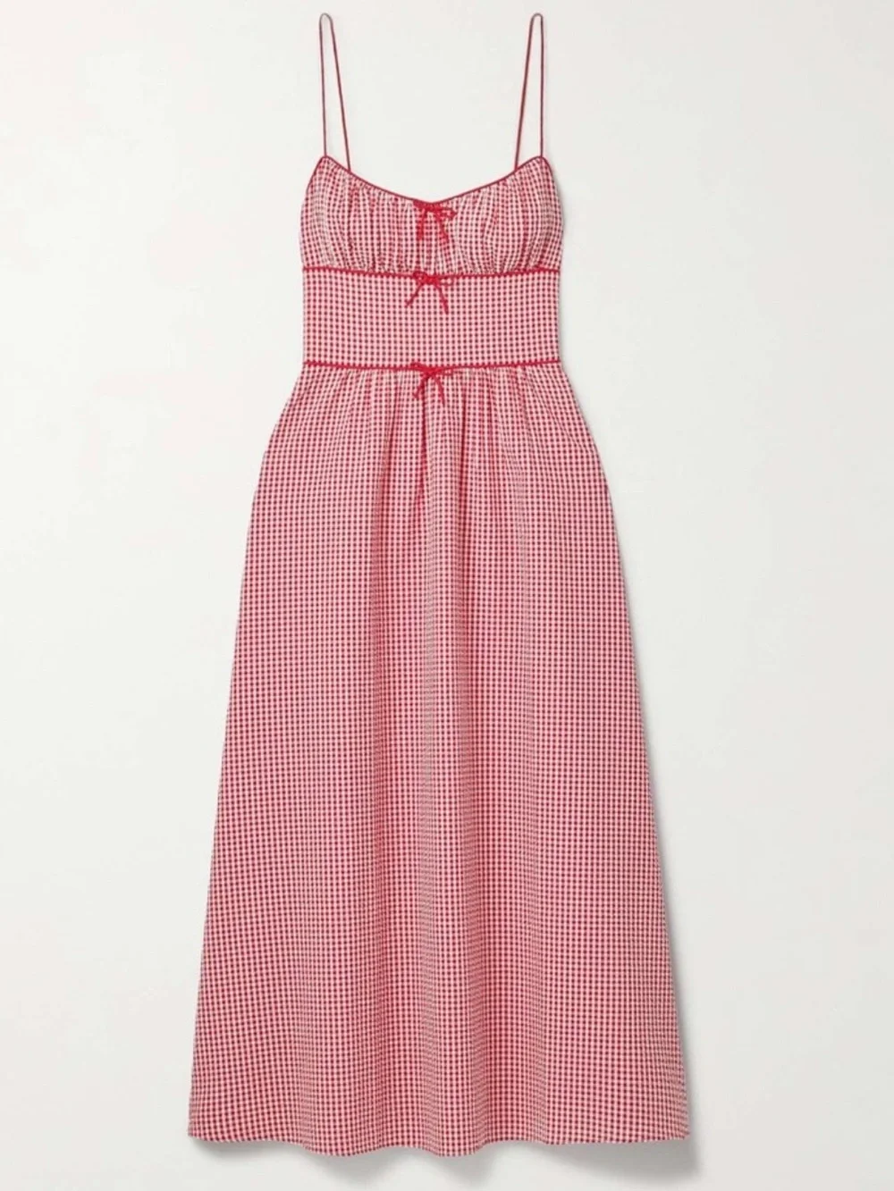 House of Harlow 1960 Red Gingham Midi Dress - Picture 3 of 8